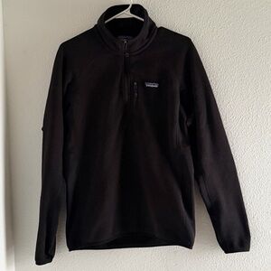 Patagonia‎ Men's Better Sweater 1/4 Zip Pullover Fleece Black Medium